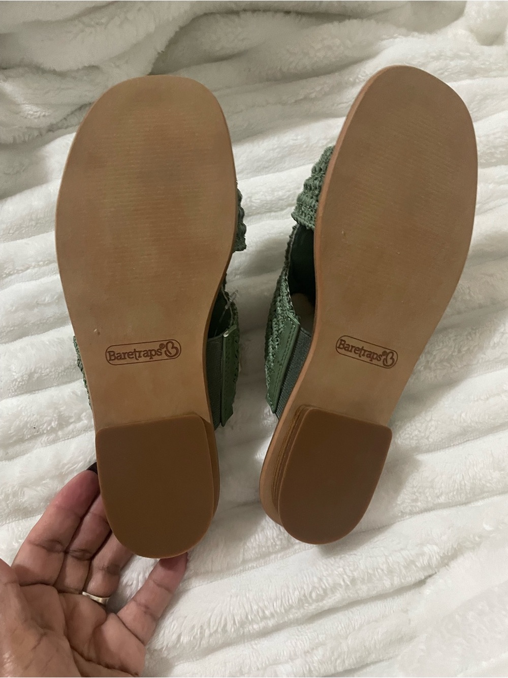 BareTraps Origins Braided Slide Sandals in Sage Green - Picture 4 of 10